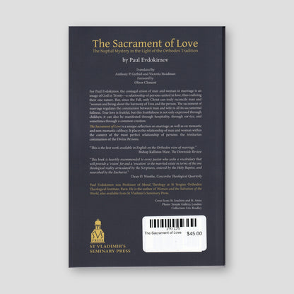 The Sacrament of Love — back cover