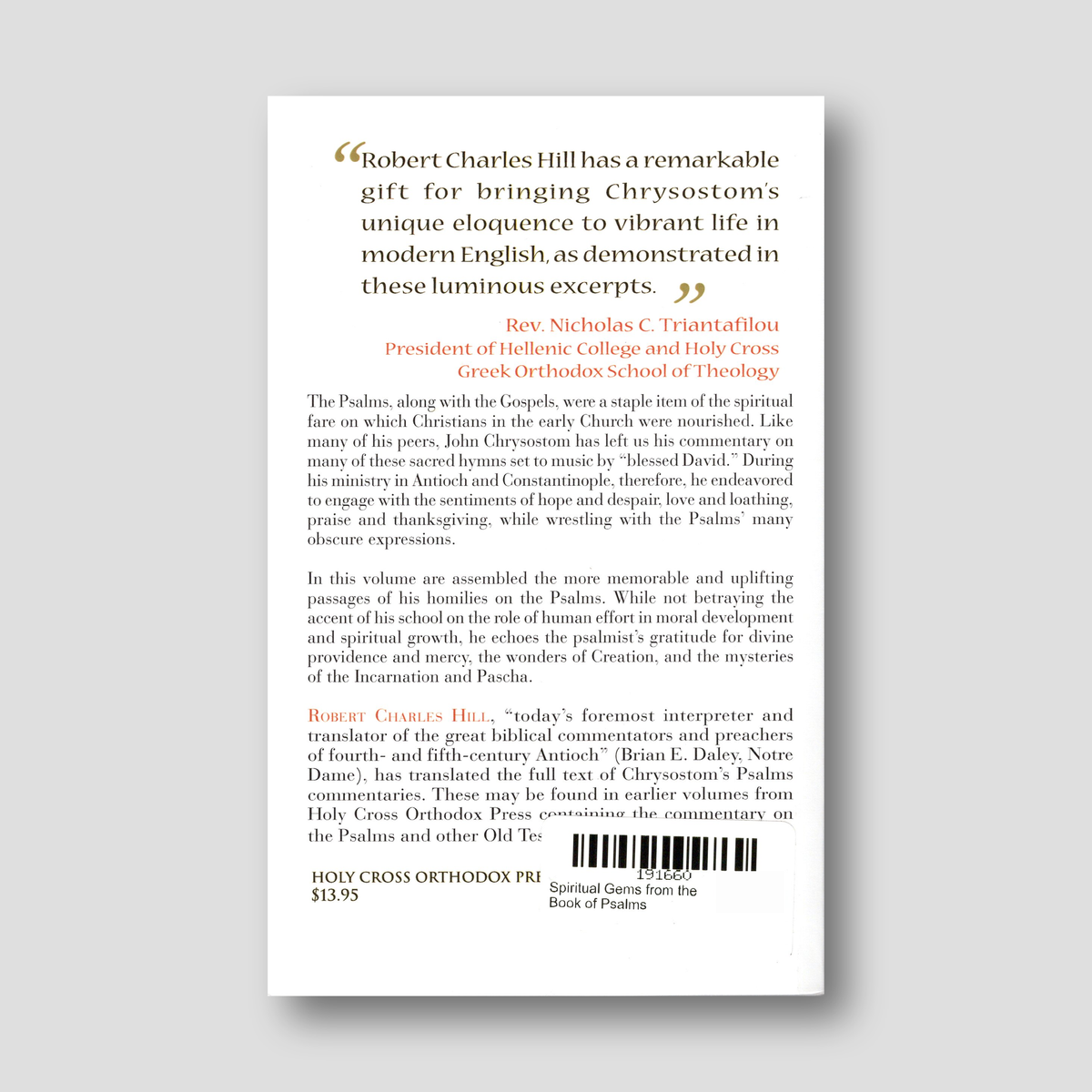 Spiritual Gems from the Book of Psalms — back cover