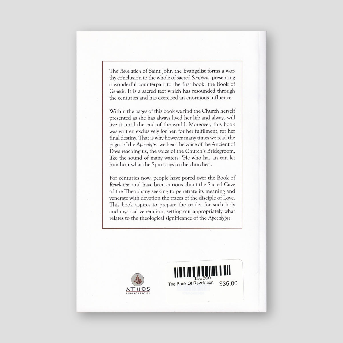 The Book Of Revelation — back cover