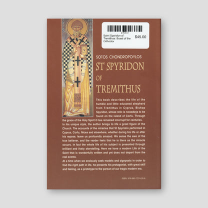 Saint Spyridon of Tremithus: Boast of the Orthodox — back cover