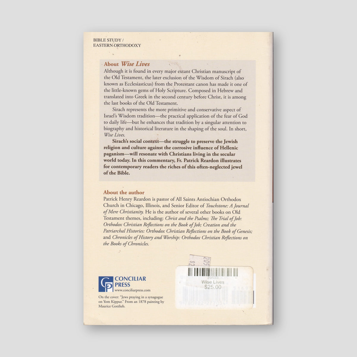 Wise Lives — back cover