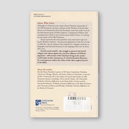Wise Lives — back cover