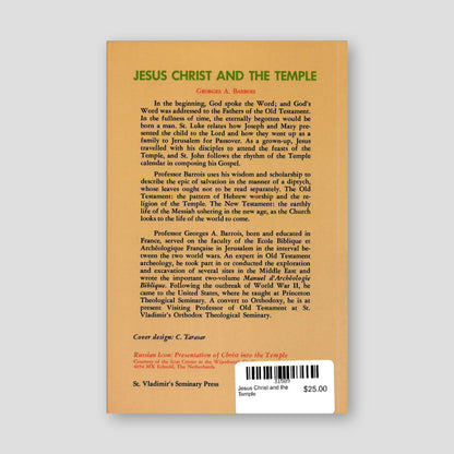 Jesus Christ and the Temple — back cover