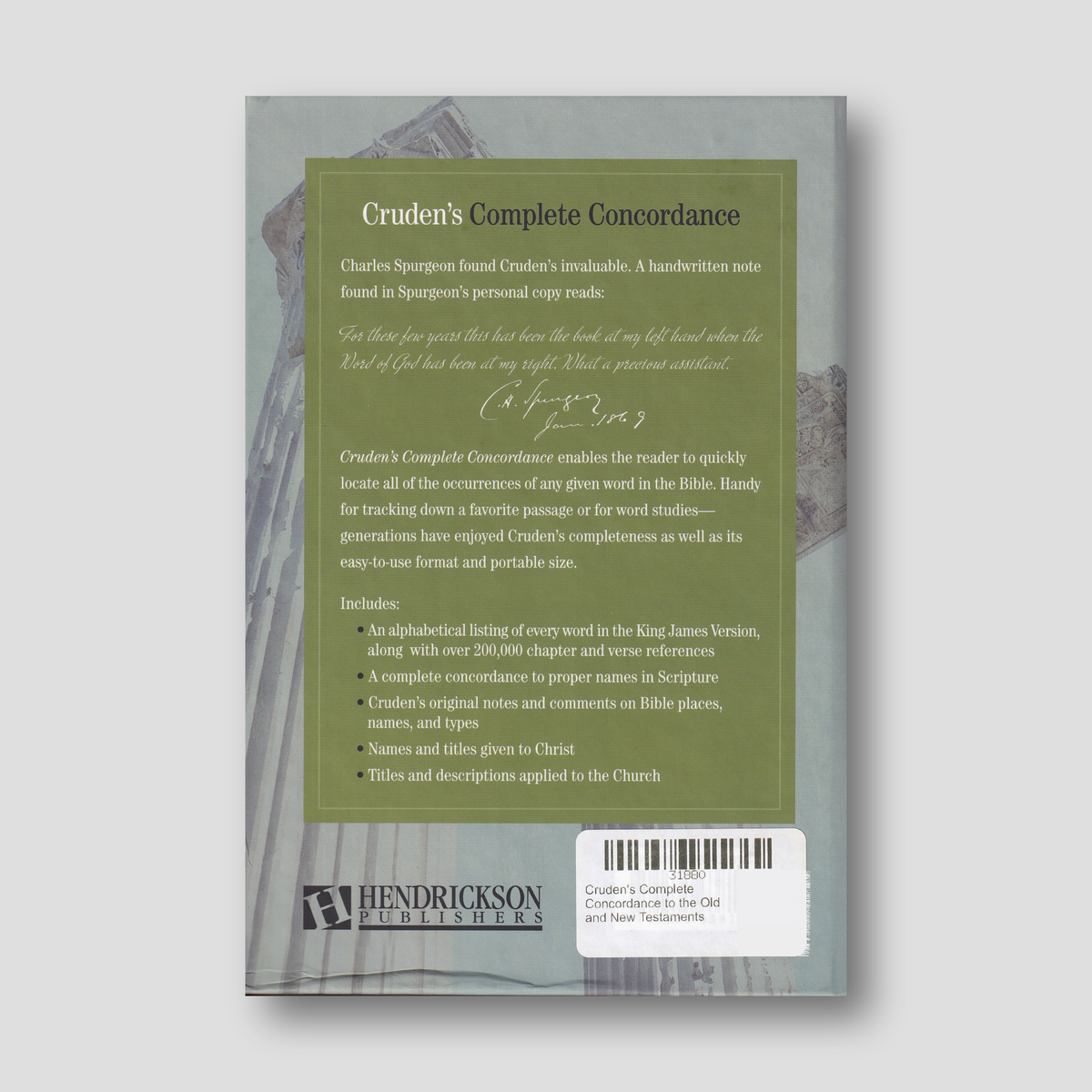 Cruden's Complete Concordance (KJV Based) — back cover