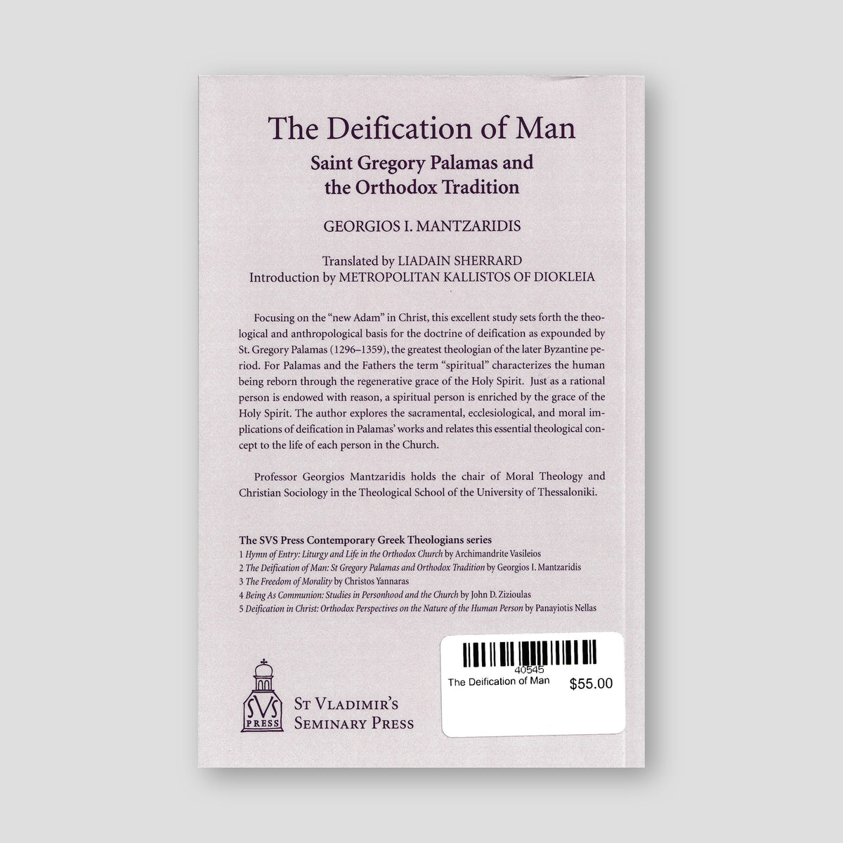 The Deification of Man — back cover