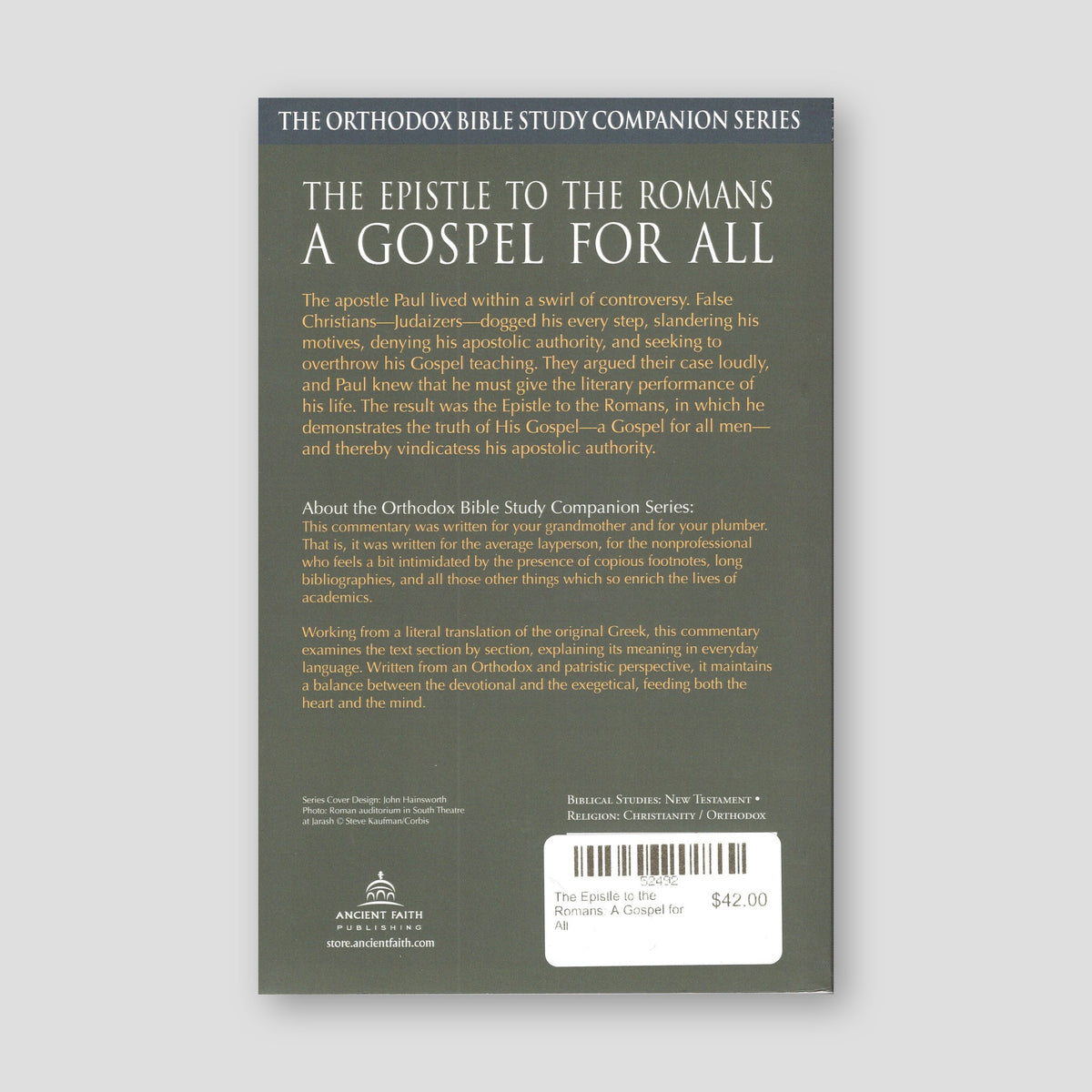 The Epistle to the Romans: A Gospel for All — back cover
