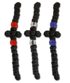 Prayer Rope Bracelet - Medium Knots with Cross (BP-7)