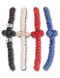 Prayer Rope Bracelet - Medium Knots with Cross